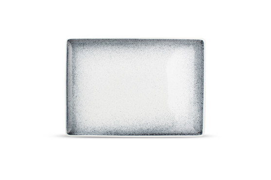 Dusk assiette rectangle bleu