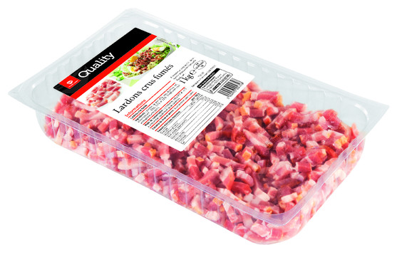 Lardons crus fumés