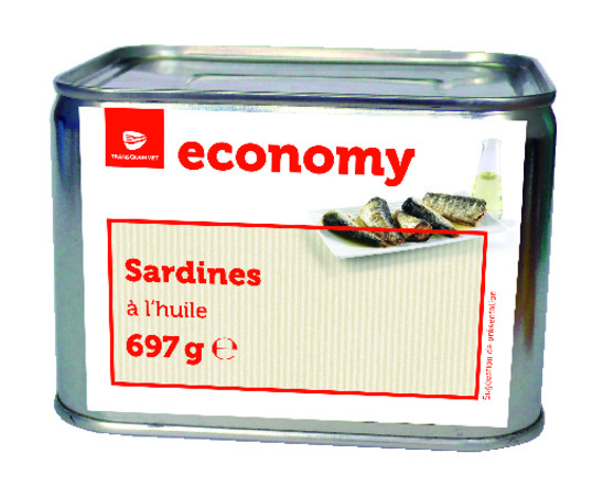 Sardine à l'huile végétale