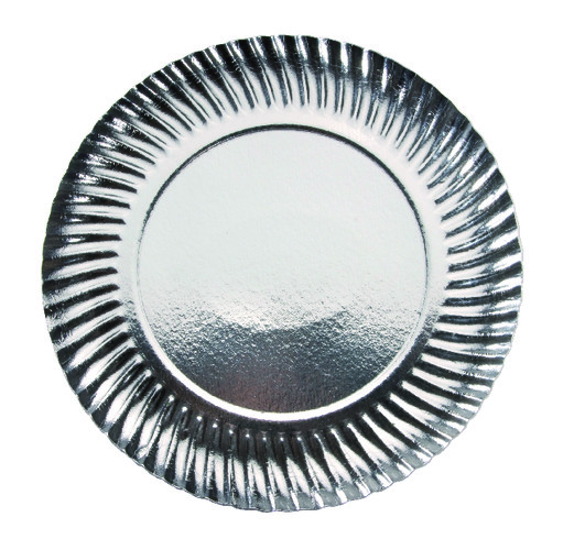 Assiette carton argent