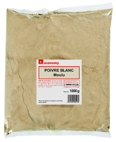 Poivre blanc moulu