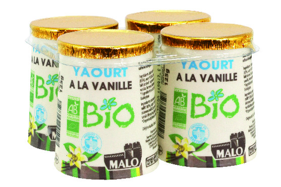 Yaourt aromatisé vanille bio