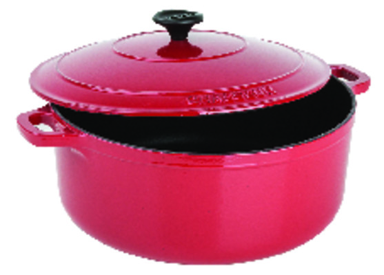 Cocotte ronde fonte rouge
