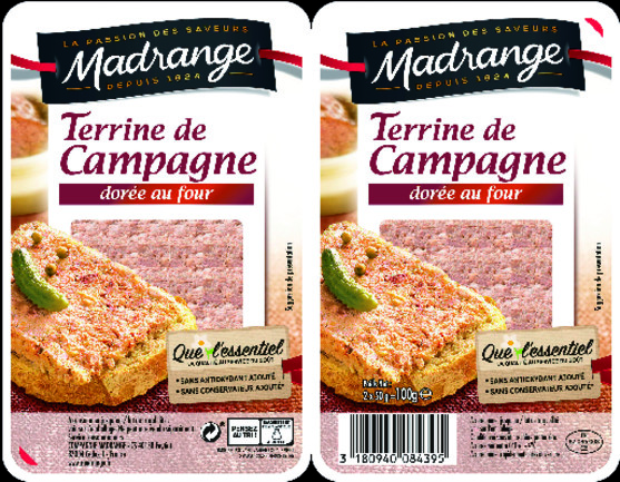 Terrine campagne sécable dorée