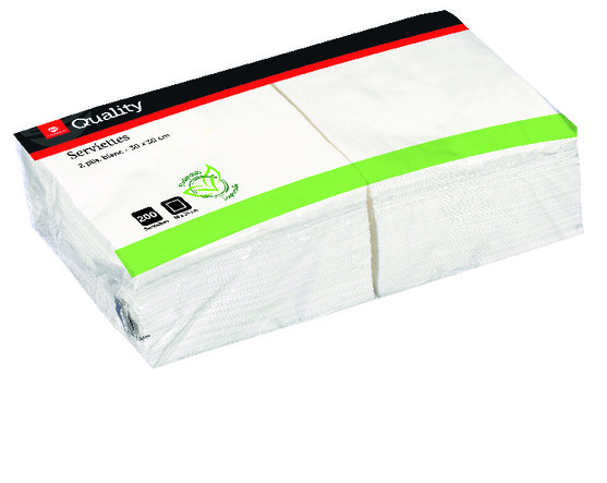 Serviettes 30 x 30 cm ouate