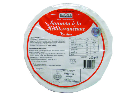 Plat cuisiné de saumon à la