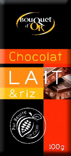 Chocolat au lait et riz 30%