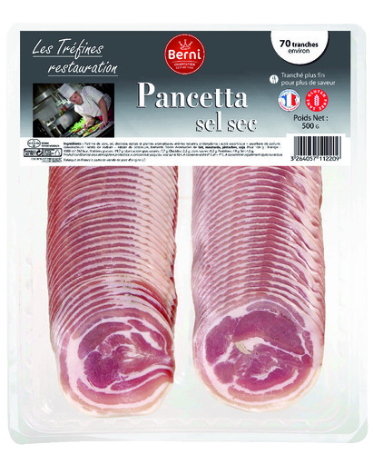 Pancetta sec sec tranché