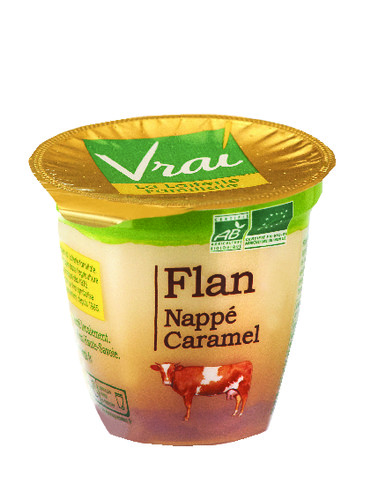 Flan nappé au caramel bio