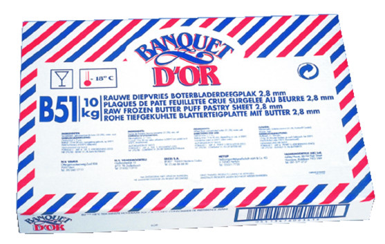 Plaque feuilletée margarine