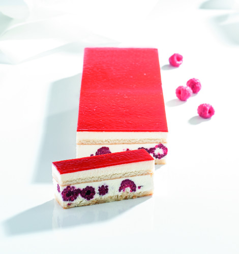 Entremet miroir framboise