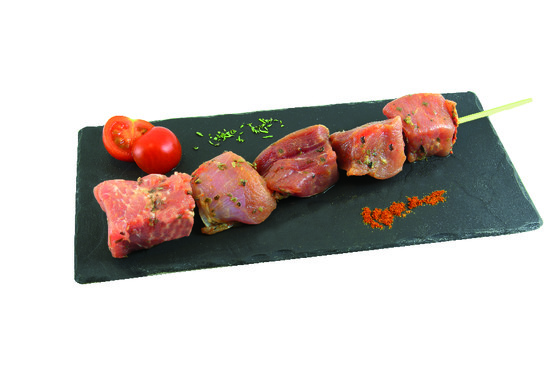 Brochette de porc marinée