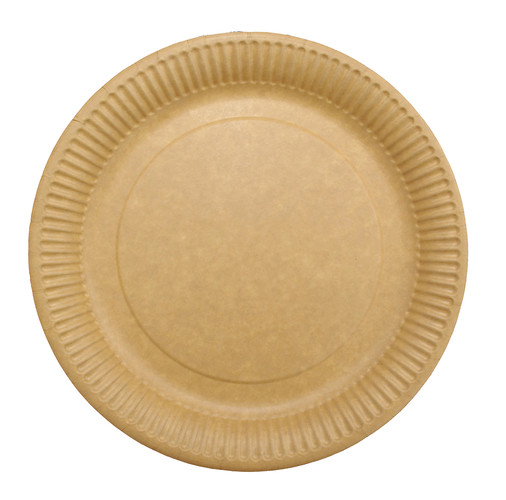 Assiette ronde carton kraft