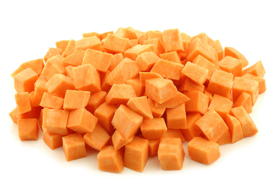 Sweet diced potatoes