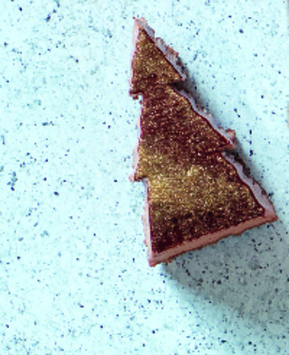 Sapin de noël doré chocolat