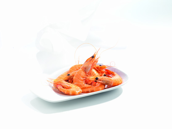 Gambas rose cuite