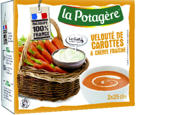 Velouté de carottes et crème