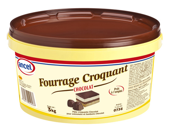 Fourrage croquant au chocolat