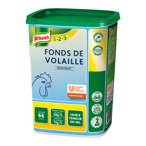 Fonds de volaille faible