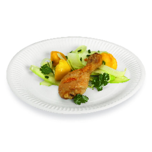 Assiette carton rond blanc