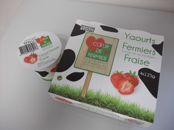 Yaourt aromatisé à la fraise