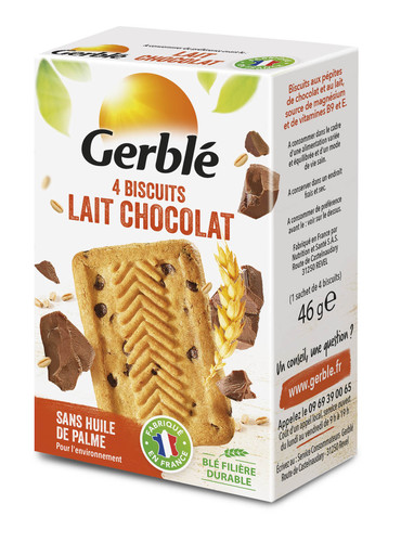 Biscuit lait chocolat Gerblé