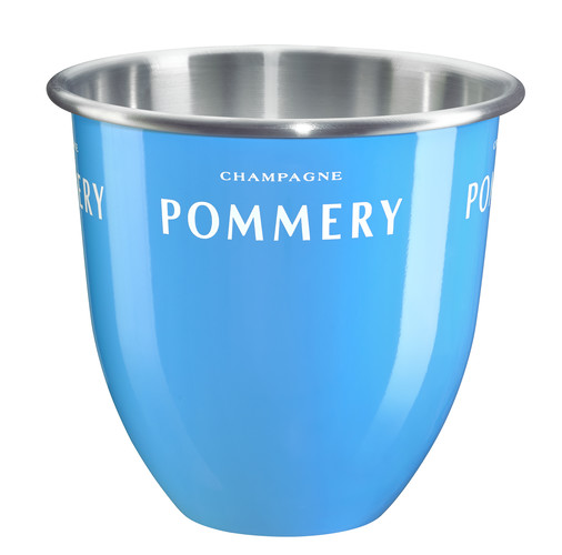 Seau bleu pommery aluminium