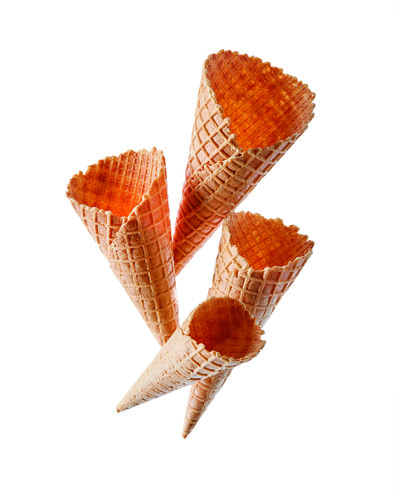 Cône danois roulé, sucré,bord