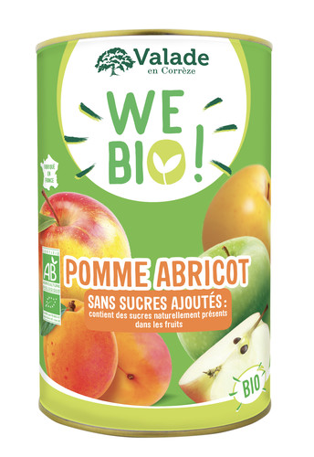 Purée de pommes et abricots