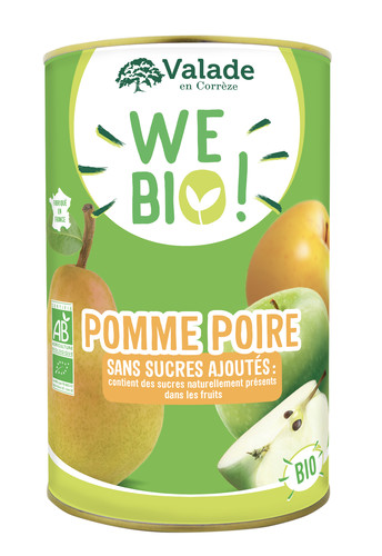 Purée de pommes et poires bio