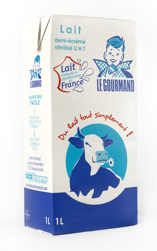 Lait uht demi écrémé gourmand