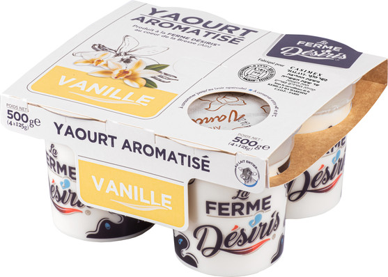 Yaourt aromatisé à la vanille