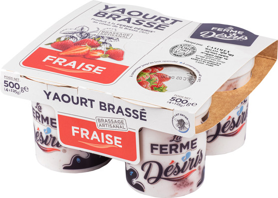 Yaourt brassé à la fraise