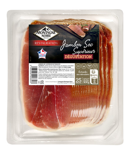 Jambon sec supérieur tranché