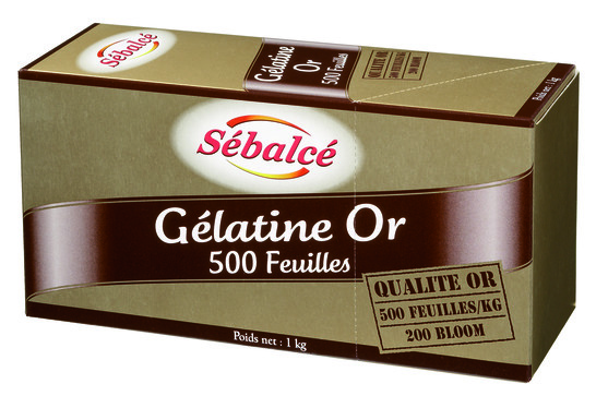 Gélatine or 500 feuilles