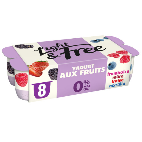 Yaourt fruits rouge light&free