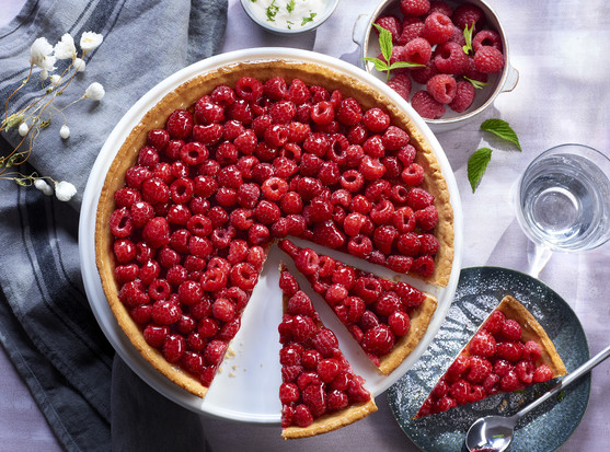 Tarte aux framboises diamètre