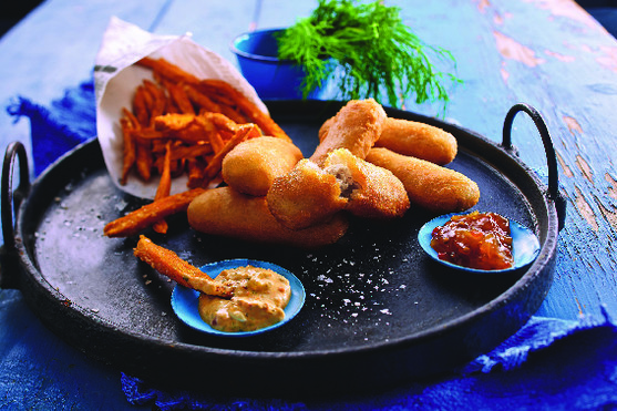 Beignet de poisson blanc