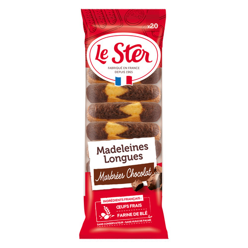 Madeleines longues marbrées