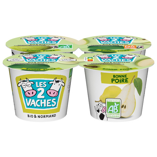 Yaourt fruits brassé poire bio