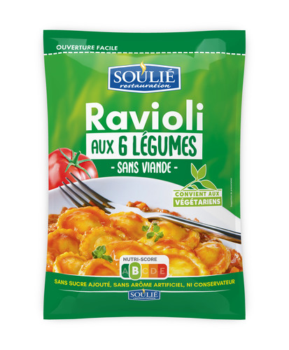 Ravioli aux 6 légumes sans