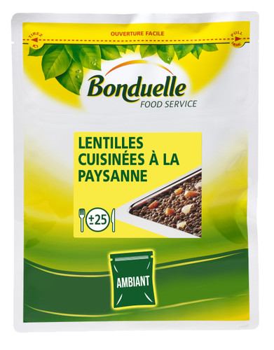 Lentilles cuisinées à la