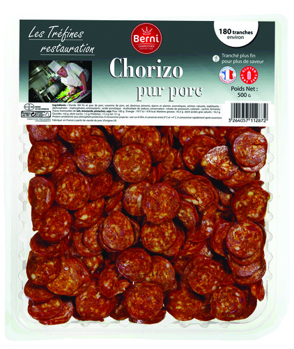 Chorizo pur porc tranché