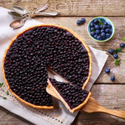 Tarte aux myrtilles entière