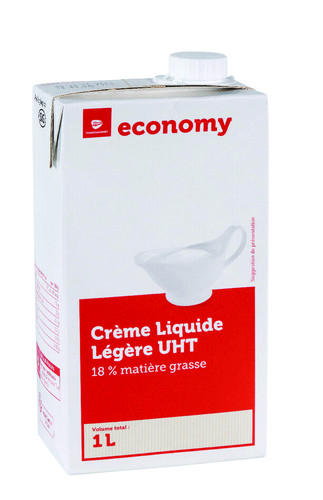 Crème liquide UHT 18% M.G.