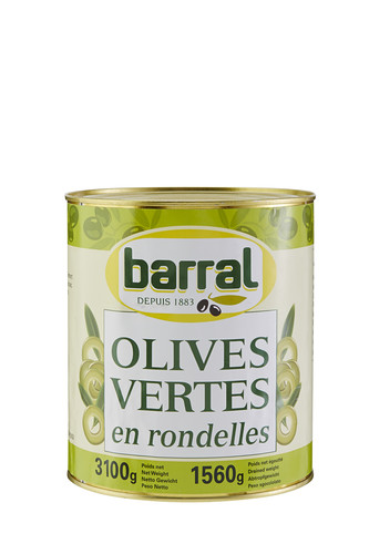 Olives vertes dénoyautées