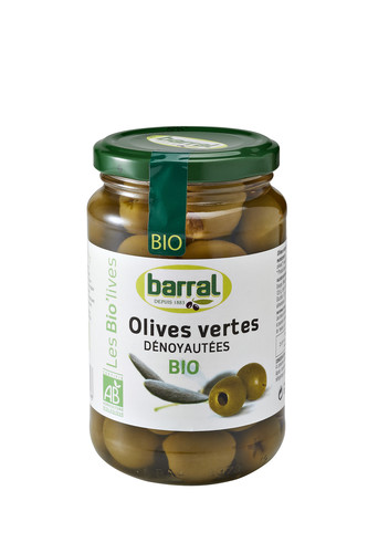 Olives vertes dénoyautées bio