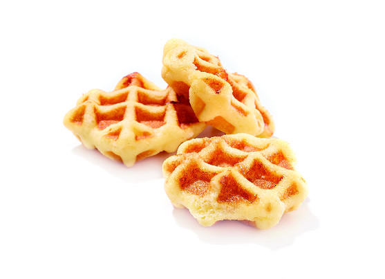 Mini gaufre sucré perlé cuite