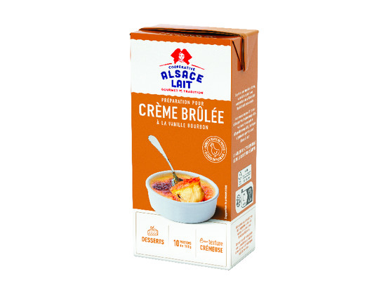 Préparation crème brûlée à la