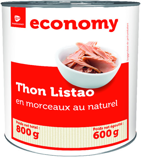 Thon listao morceaux nature